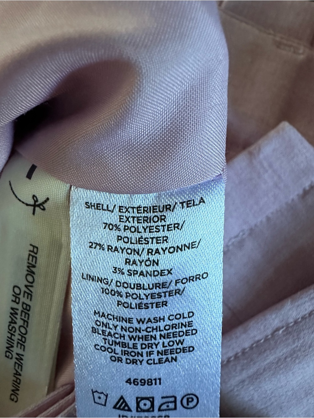 Ann Taylor Blush Pink Tie Waist Pencil Skirt Size 00 Belted Midi Career - Picture 10 of 12